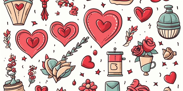 Photo valentines day illustration background