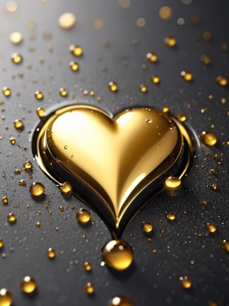 Foto il giorno di valentine amore cuori d'oro