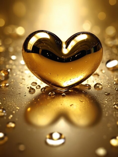 Foto il giorno di valentine amore cuori d'oro