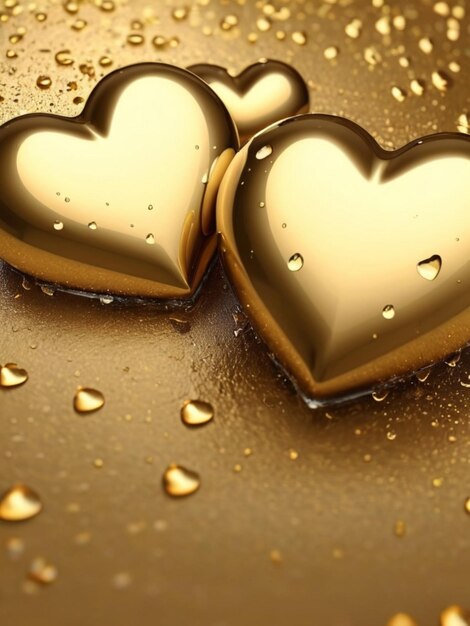 Foto il giorno di valentine amore cuori d'oro