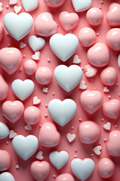 Фото valentines day minimalistic light pastel colours pattern