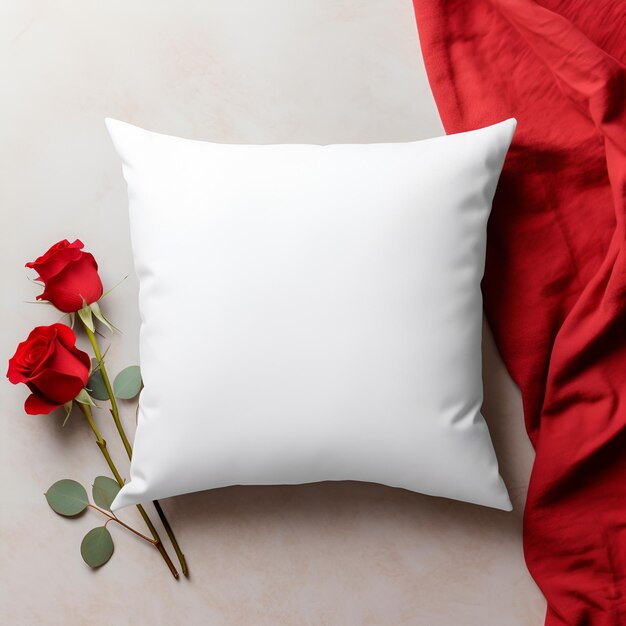 Valentines Day Mockup Pillow Cute Romantic Chair Photo MockUp Pillow Mockup Throw Pillow