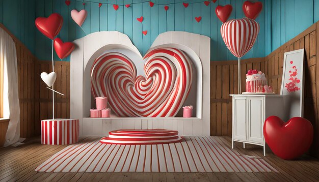 Valentines day photo backdrop