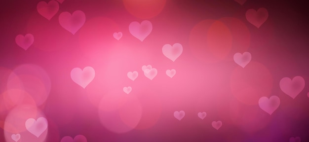 Valentines day pink heart shaped background