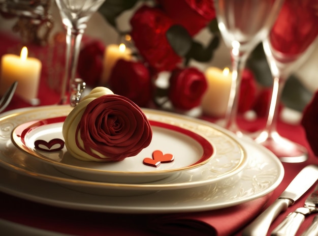 Valentines Day place settings that are festive