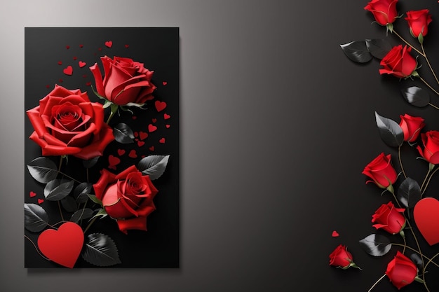 Photo valentines day red roses expression of love