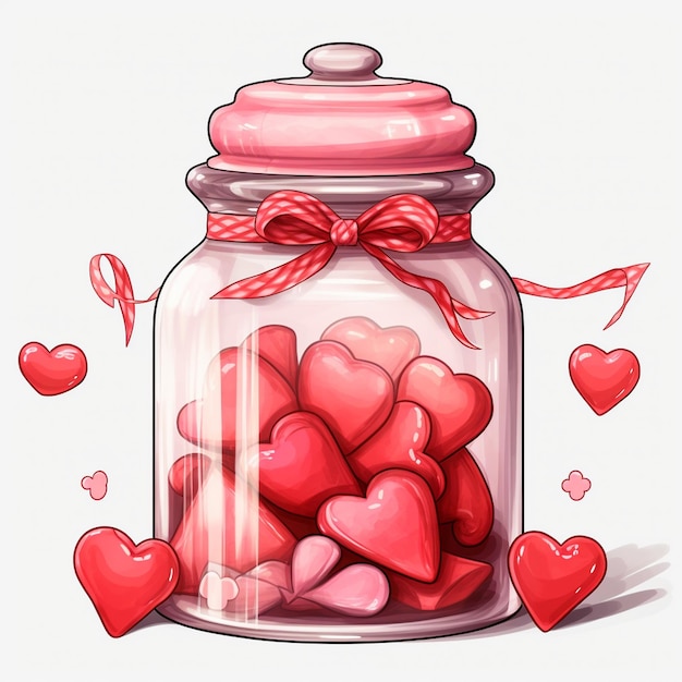 Photo valentines day romantic candy jars clipart