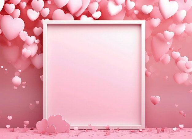 Valentines day romantic photo frames