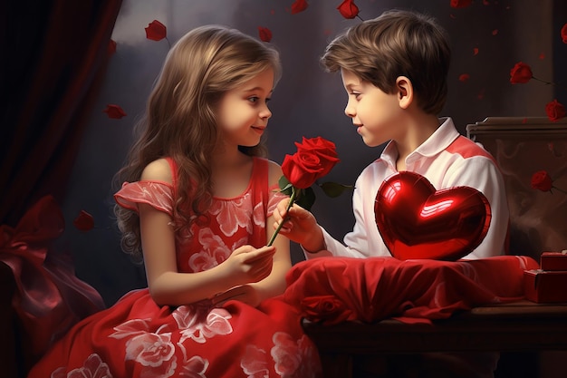 Специальный день святого Валентина для мальчиков и девочек