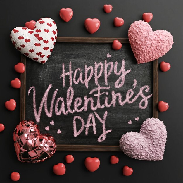 Valentines day text and creative design concept background