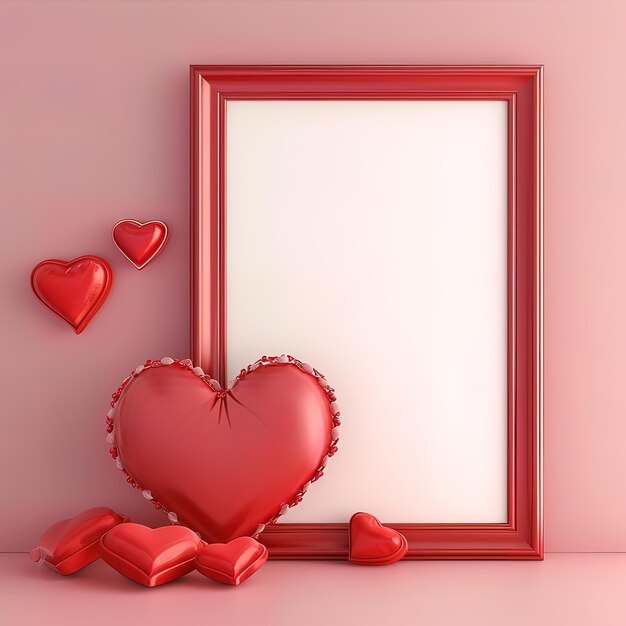 Valentines Day Theme with an empty Frame