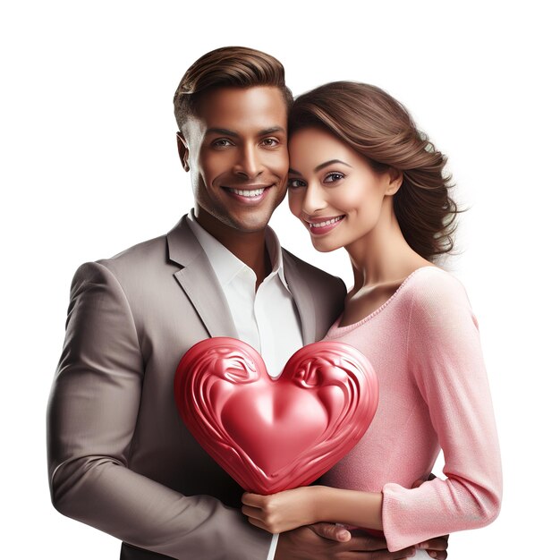 Valentines day with couple isolated on white background Generative ai