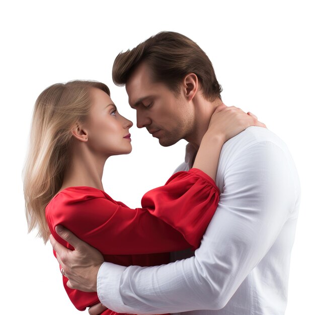 Valentines day with couple isolated on white background Generative ai