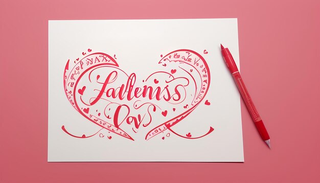 Photo valentines hand lettering vector