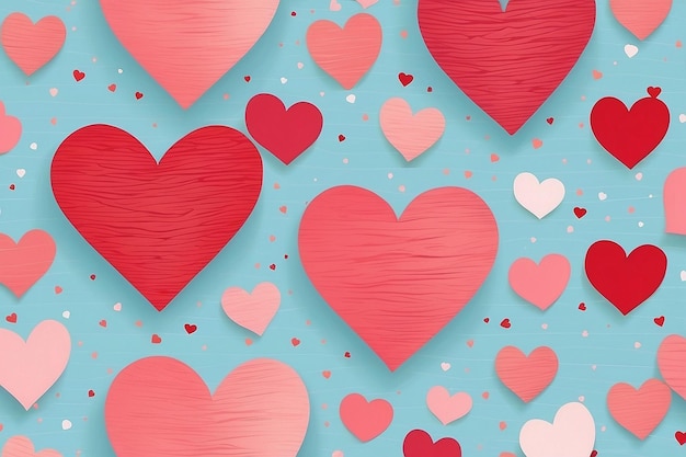 Valentines Seamless heart shape pattern white background