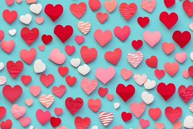 Photo valentines seamless heart shape pattern white background