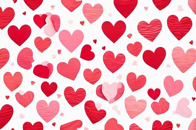 Photo valentines seamless heart shape pattern white background