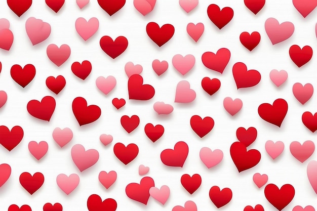 Photo valentines seamless heart shape pattern white background