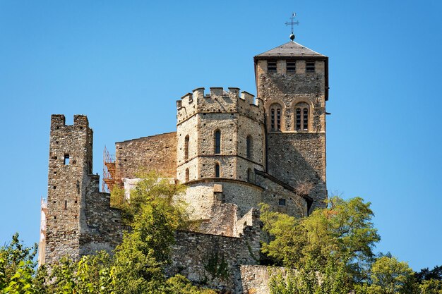 Valere Castle on the hill in Sion, Canton Valais, Switzerland.