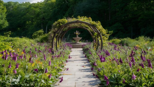 Valerian flower garden