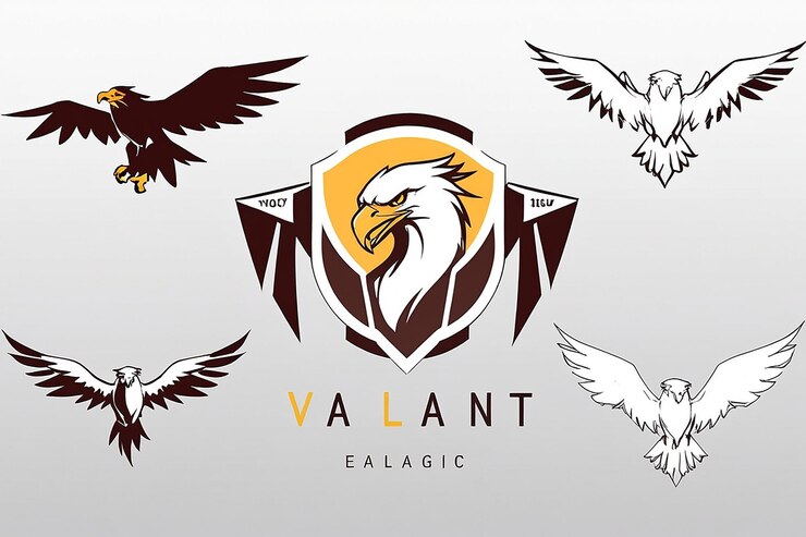 Photo valiant eagle logo design vector collection