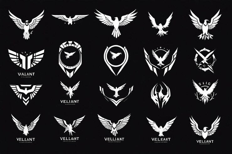 Photo valiant eagle logo design vector collection
