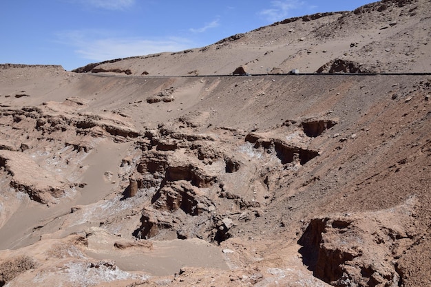 Valle de la Luna of Vallei van de Maan in de Atacama-woestijn in Noord-Chili in de buurt van San Pedro de atacama