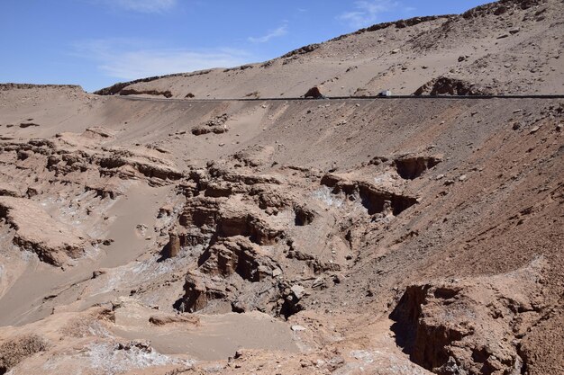 산 페드로 데 아타카마(San Pedro de atacama) 근처 칠레 북부 아타카마 사막(Atacama Desert)에 있는 달의 계곡(Valle de la Luna)