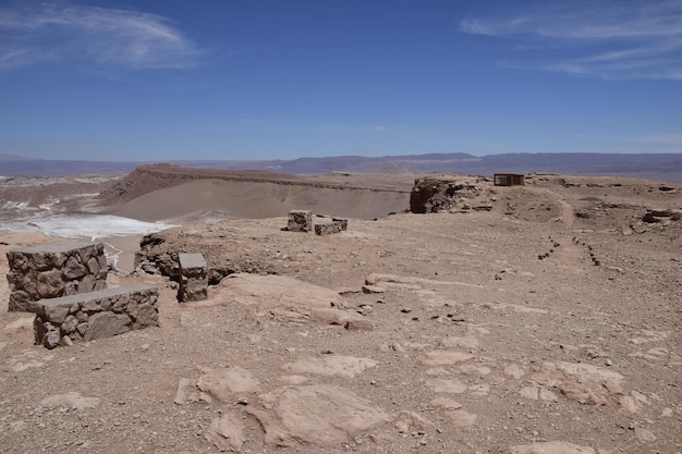 산 페드로 데 아타카마(San Pedro de atacama) 근처 칠레 북부 아타카마 사막(Atacama Desert)에 있는 달의 계곡(Valle de la Luna)