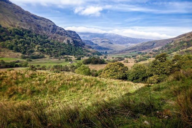 Vallei in nationaal park snowdonia