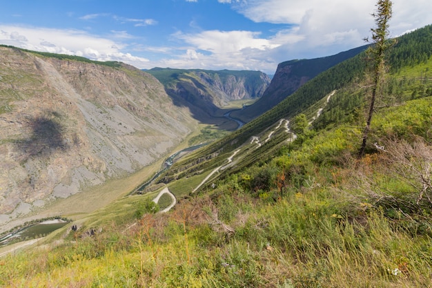 Vallei van de rivier, bovenaanzicht