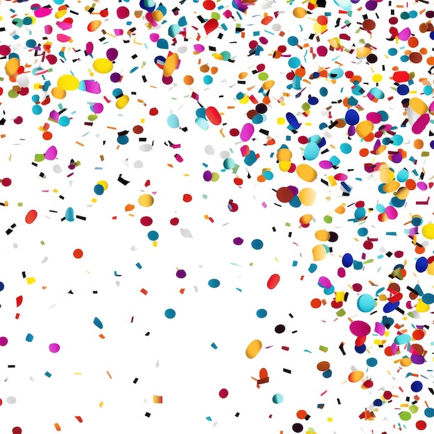 vallende pastelkleurige confetti en streamer