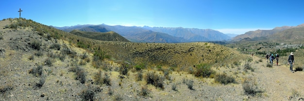 Valley of the Andagua volcanoes in Peru