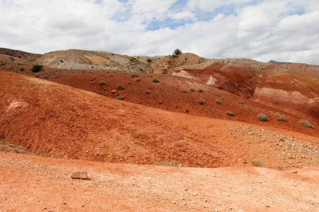 Valley of Mars in the Altai Mountains. The tract Kyzyl Chin. Kosh-Agach region