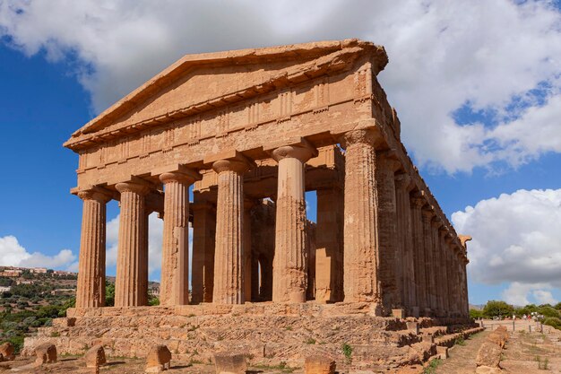 写真 寺院の谷 コンコルディア寺院 古代ギリシャの寺院 アグリジェント シチリア
