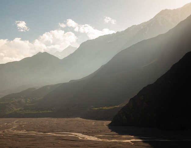 valley, river, mountains, landscape, nature