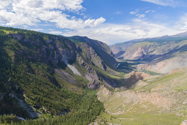 Valley of the river, top view