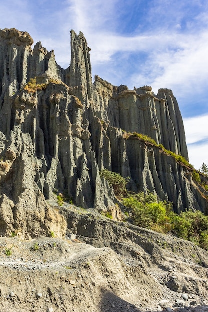 岩の間の谷。ニュージーランドの美しさ。北島