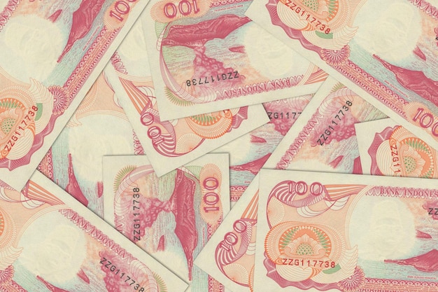 Foto valuta van indonesië indonesische bankbiljetten close up geld van indonesié indonesische rupiah3d render