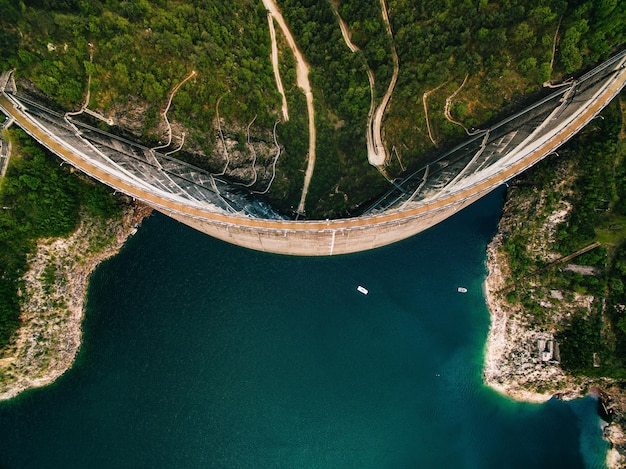 Valvestino Dam on Lake Garda in Italy Hydroelectric power plant