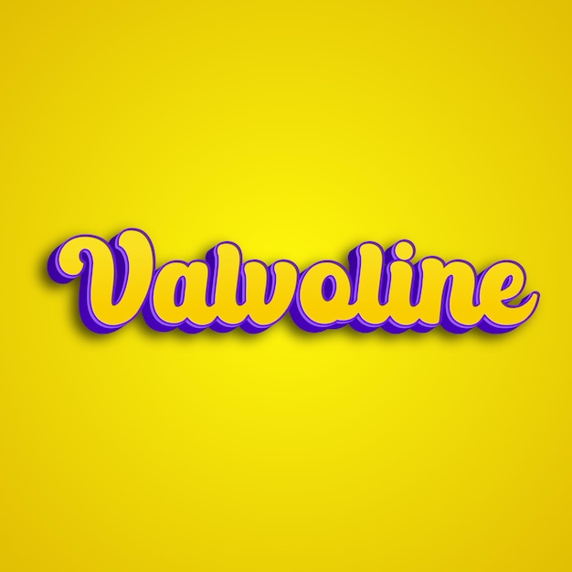 Valvoline typography 3d design yellow pink white background photo jpg