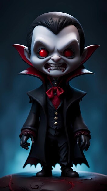 Vampire 3D cartoon character illustration