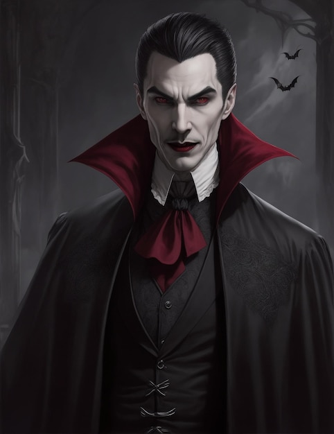 A vampire portrait halloween theme character portrait generative ai