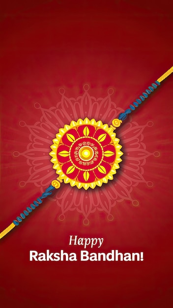 van bescherming met deze levendige Happy Raksha Bandhan groeten kaart