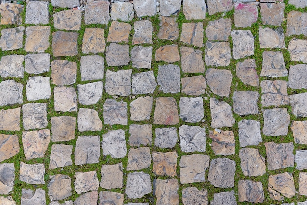 Van de achtergrond wegsteen textuur, de textuur hoogste mening van de straattegel