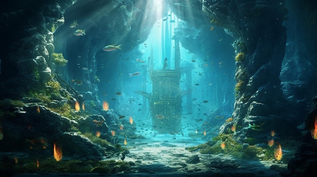 Van een landschap onder water