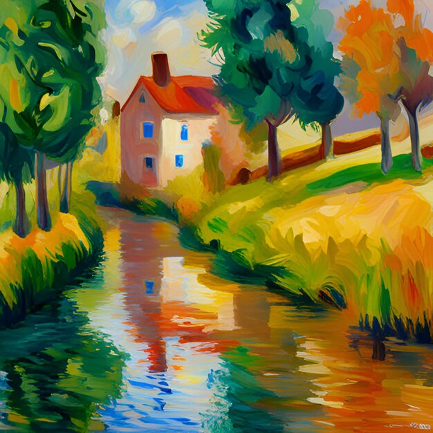 Van Gogh Gogh Renoir Impressionist PostImpressionist Vibrant Colors Bold Brushstrokes Scenic