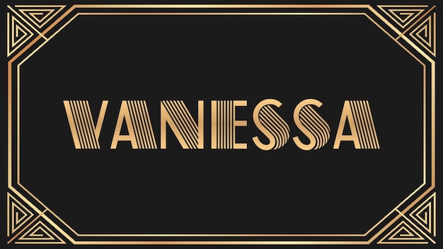 Photo vanessa jazz gold text