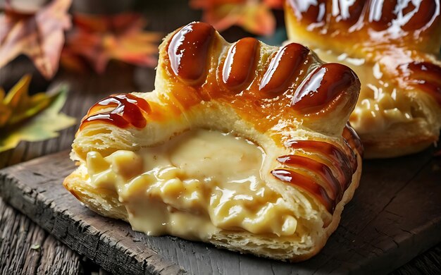 Vang de essentie van Bear Claw in een smakelijke foodfotografie.