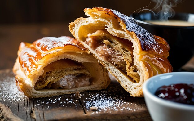 Vang de essentie van Bear Claw in een smakelijke foodfotografie.